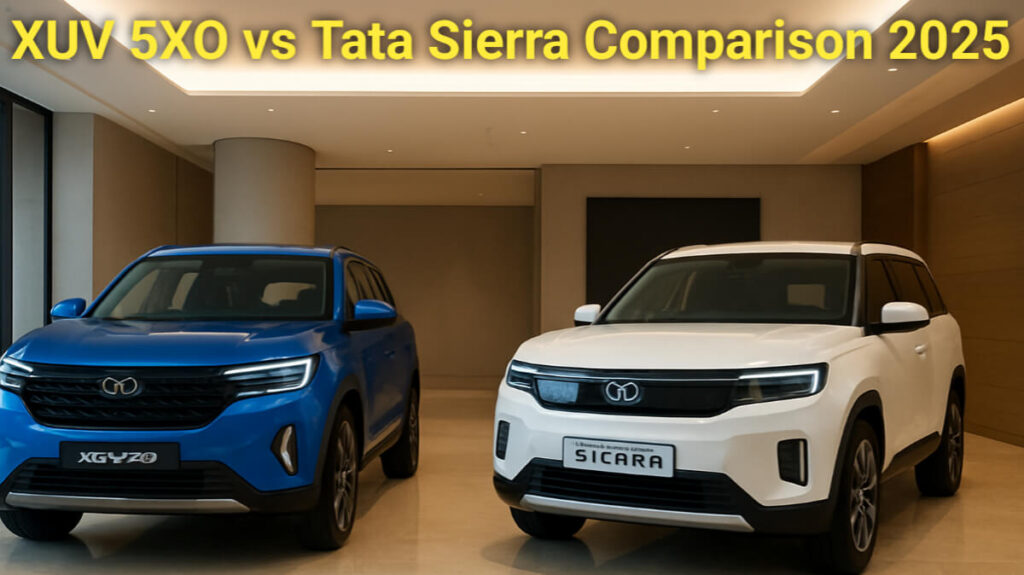 XUV 5XO vs Tata Sierra Comparison
