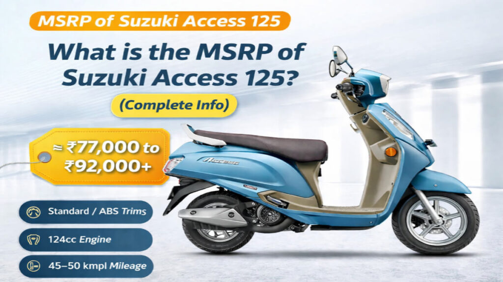 MSRP of Suzuki Access 125